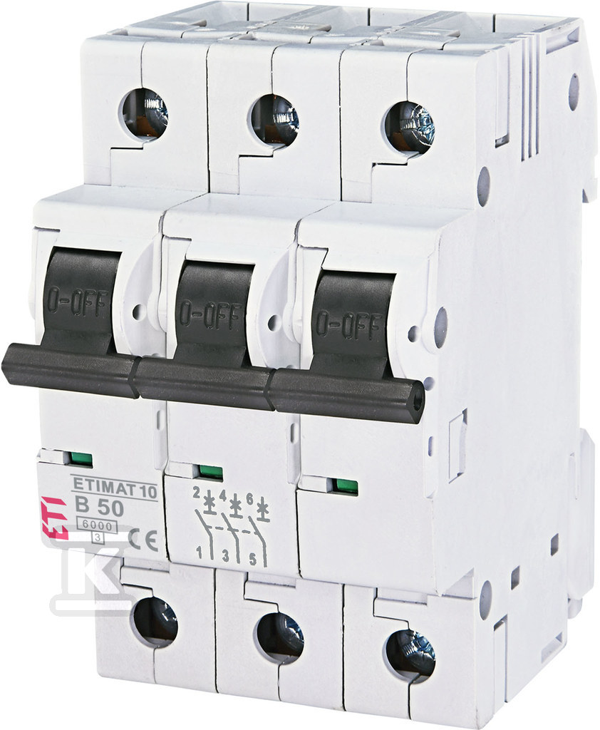 Wyłącznik nadprądowy ETIMAT 10 3p B50 6kA 002125721 - obrazek 1