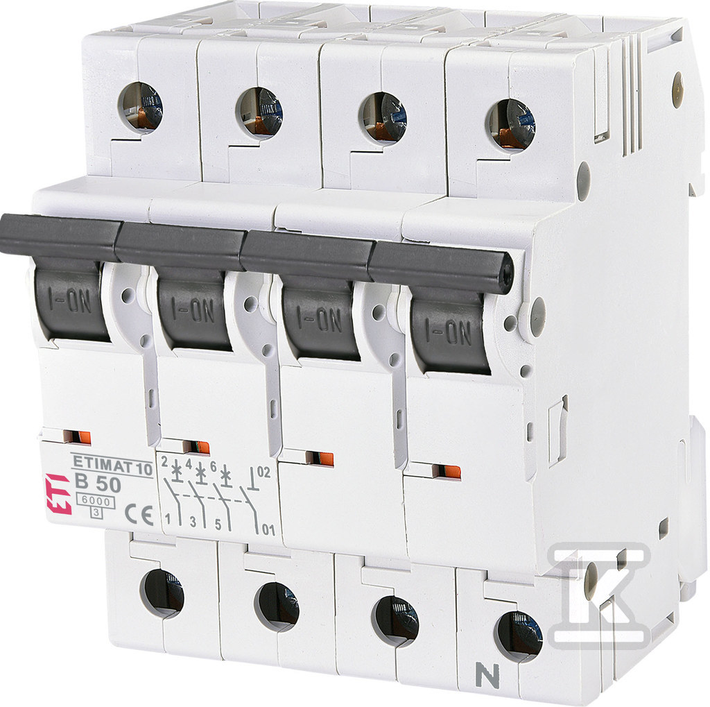 Wyłącznik nadprądowy ETIMAT 10 3P+N B50 6KA 002126721 - obrazek 1