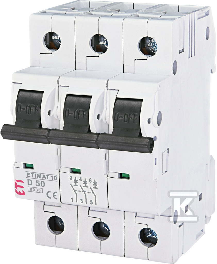 Wyłącznik nadprądowy ETIMAT 10 3P D50 6KA 002155721 - obrazek 1