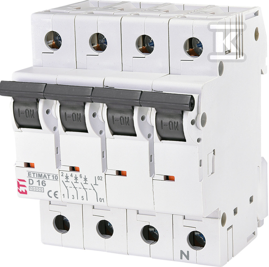 Wyłącznik nadprądowy ETIMAT 10 3P+N D16 002156716 - obrazek 1