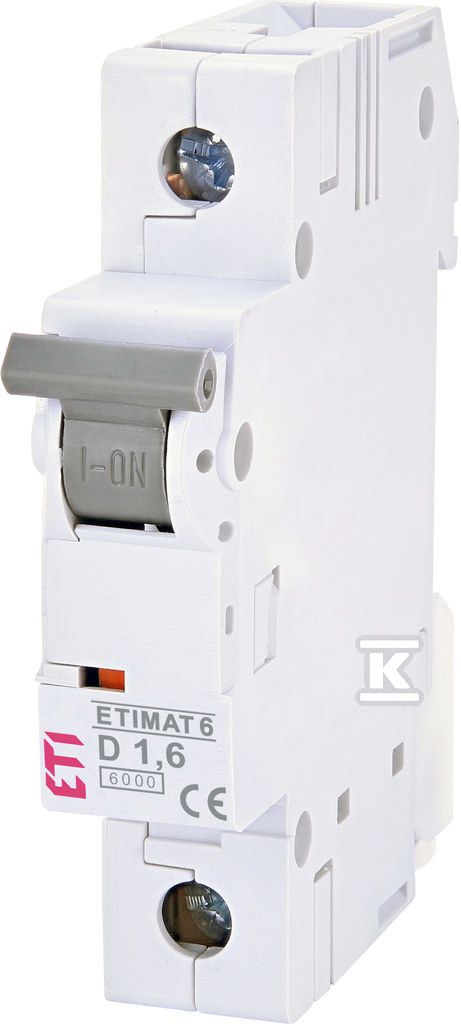 Wyłącznik nadprądowy ETIMAT 6 1p D1,6 002161507 - obrazek 1
