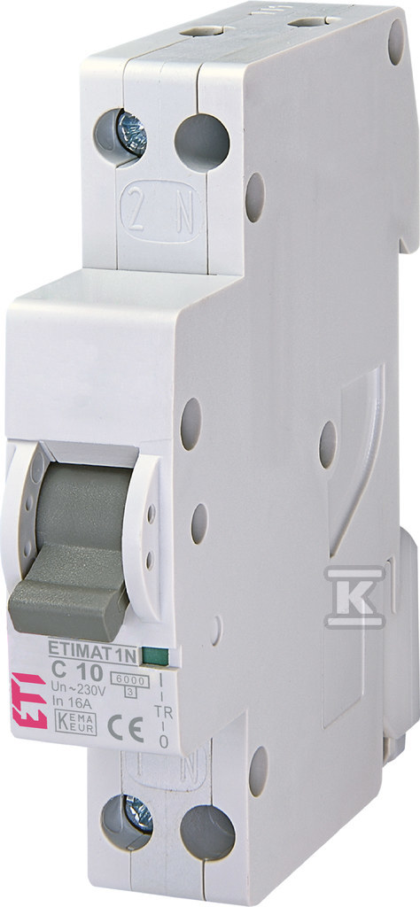 Wyłącznik nadprądowy ETIMAT 1N 1P+N C10 6KA 002191122 - obrazek 1