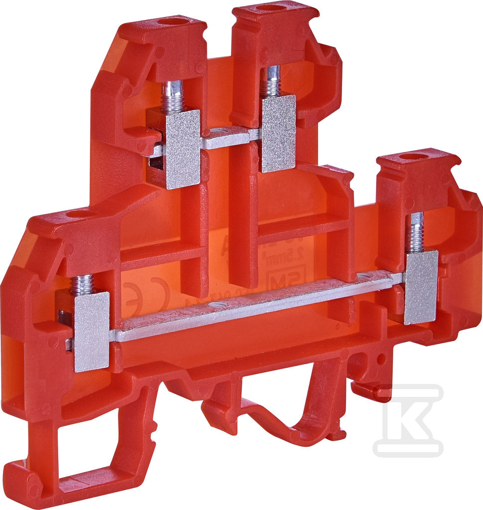 Złączka gwintowa piętrowa, plus 2.5mm2 (czerwona) VS 2,5 NA + 003901245 - obrazek 1