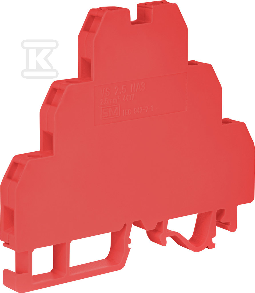 Złączka gwintowa 3piętrowa plus (2,5 mm2) (czerwona) VS 2,5 NA 3 + 003901322 - obrazek 1