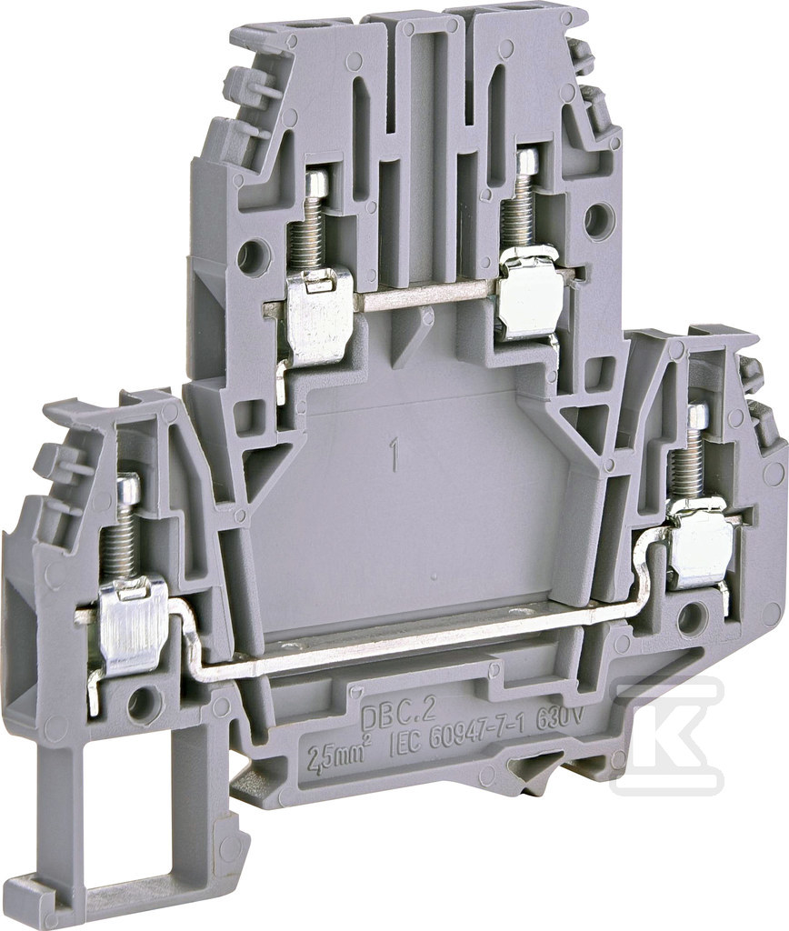 Złączka gwintowa 2-piętrowa 2,5 mm2 (szara) ESC2-DBC.2 003903053 - obrazek 1