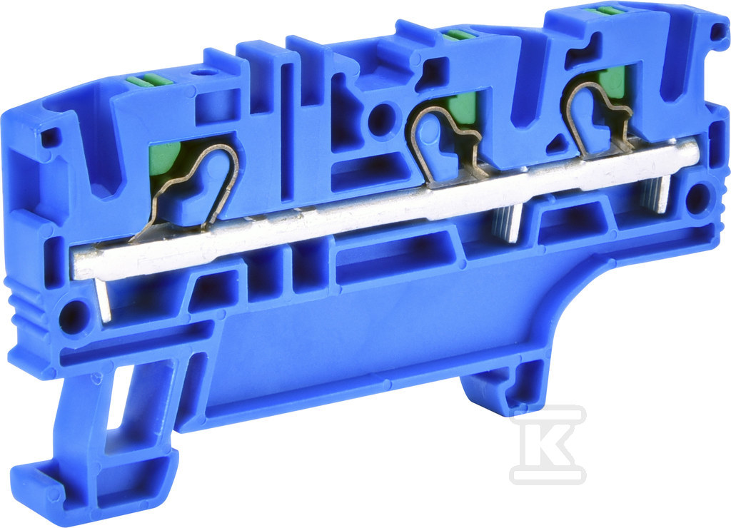 Złączka sprężynowa 4 mm2 PUSH-IN (niebieska) ESH-EFC.4/1+2B 003903258 - obrazek 1