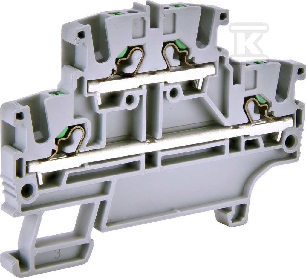 Złączka sprężynowa 2-poziomowa 2,5mm2 PUSH-IN (szara) ESH-EFD.2 003903267 - obrazek 1