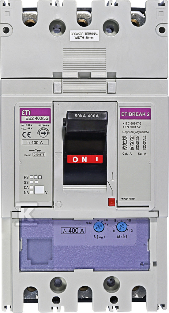 Wyłącznik mocy 3P, 50kA, wyzw. TM EB2 400/3S 400A 3P 004671102 - obrazek 1