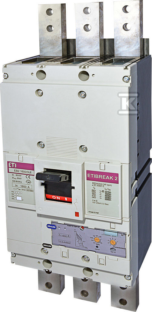 Wyłącznik mocy 3P, 50kA, wyzw. elektroniczny EB2 1600/3LE-FC 1600A 3P 004672250 - obrazek 1