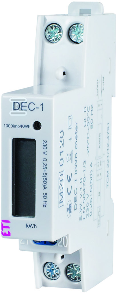 Wskaźnik zużycia energii 1-fazowy DEC-1 004804050