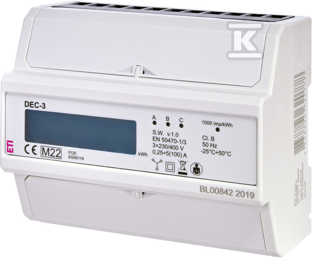 Wskaźnik zużycia energii 3-fazowy DEC-3 004804052 - obrazek 1