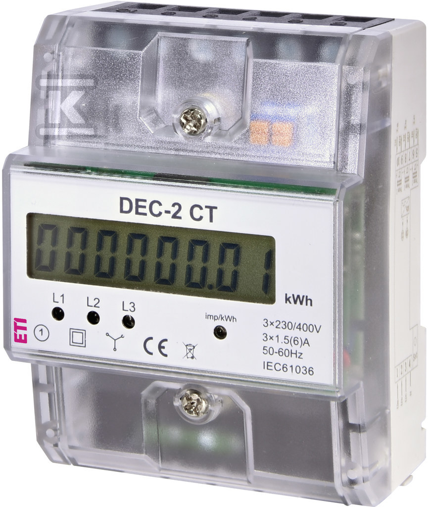 Wskaźnik zużycia energii 3-fazowy DEC-2CT 004804060