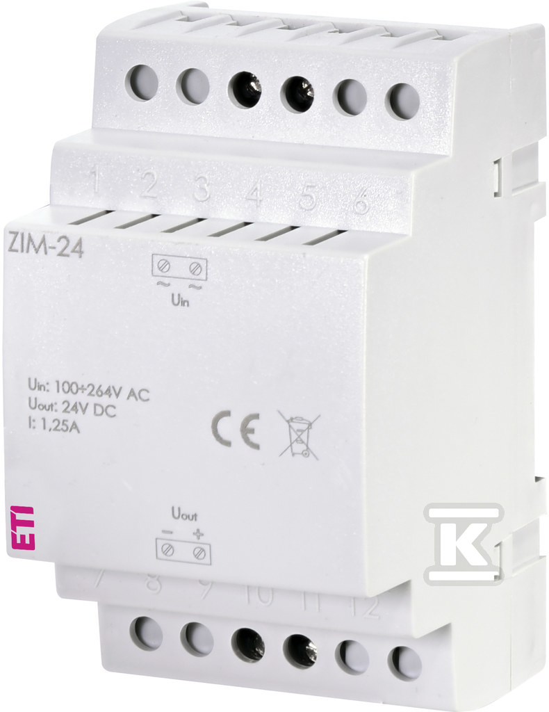 Zasilacz 24V DC 30W ZIM-24 004804070 - obrazek 1