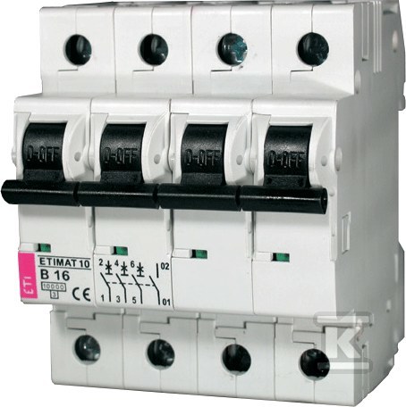 Wyłącznik nadprądowy ETIMAT 10 3P+N B1 002126709 - obrazek 1