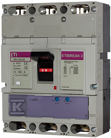Wyłącznik mocy 4P, 36kA, wyzw. TM (regulacja magnetyczna) EB2 800/4LF 800A 4P 004672205 - obrazek 1