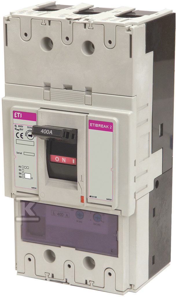 Wyłącznik mocy 4P, 70kA, wyzw. elektroniczny EB2 250/4E 125A 4P 004671306