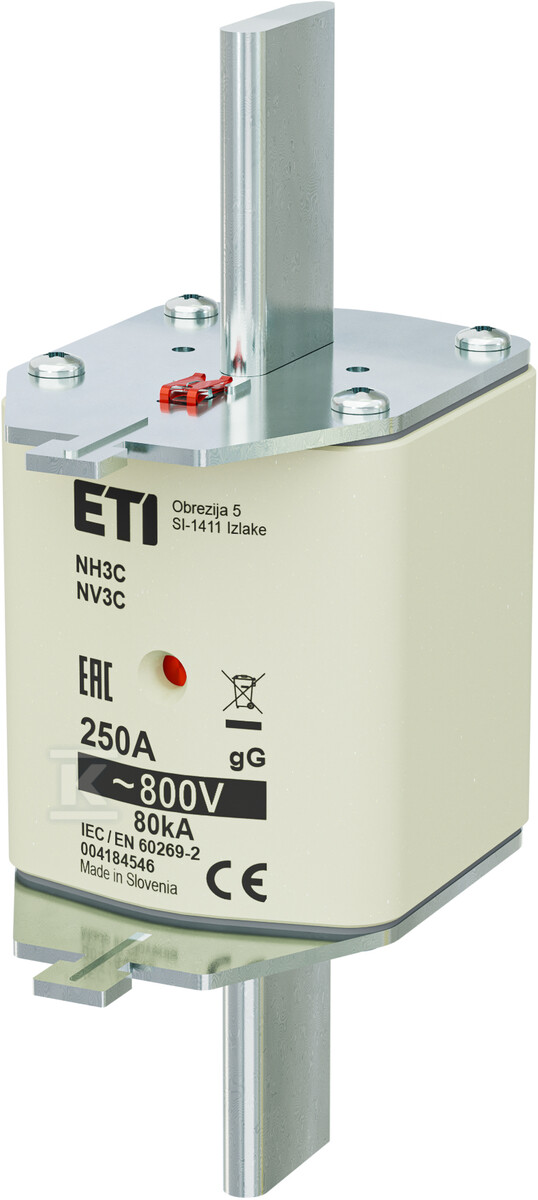 Wkładka topikowa zwłoczna / KOMBI NH3C gG 250A/800V 004184546 - obrazek 1