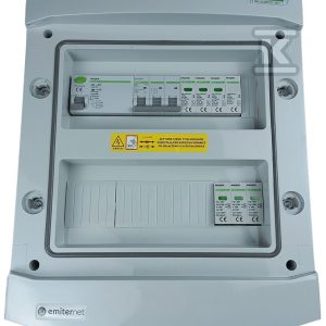 Rozdzielnica DCAC hermetyczna IP65 EMITER z ogranicznikiem przepięć DC Noark 1000V typu 2, 1 x MPPT / ogr. AC Noark typ 2, 16A 3-F EM-1100N_DCAC Rozdzielnica DCAC hermetyczna IP65 EMITER z ogranicznikiem przepięć DC Noark 1000V typu 2, 1 x MPPT / ogr. AC Noark typ 2, 16A 3-F EM-1100N_DCAC