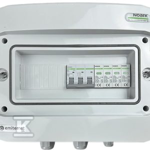 Rozdzielnica AC hermetyczna IP65 EMITER z ogranicznikiem przepięć AC Noark typ 2, 32A 3-F EM-111N_AC Rozdzielnica AC hermetyczna IP65 EMITER z ogranicznikiem przepięć AC Noark typ 2, 32A 3-F EM-111N_AC