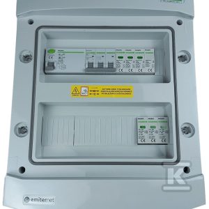 Rozdzielnica DCAC hermetyczna IP65 EMITER z ogranicznikiem przepięć DC Noark 1000V typu 1+2, 1 x MPPT / ogr. AC Noark typ 1+2, 20A 3-F EM-1214N_DCAC Rozdzielnica DCAC hermetyczna IP65 EMITER z ogranicznikiem przepięć DC Noark 1000V typu 1+2, 1 x MPPT / ogr. AC Noark typ 1+2, 20A 3-F EM-1214N_DCAC