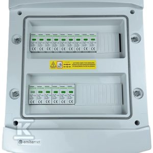 Rozdzielnica DC hermetyczna IP65 EMITER z ogranicznikiem przepięć DC Noark 1000V typu 2, 5x MPPT EM-206N_DC Rozdzielnica DC hermetyczna IP65 EMITER z ogranicznikiem przepięć DC Noark 1000V typu 2, 5x MPPT EM-206N_DC