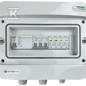Rozdzielnica AC hermetyczna IP65 EMITER z ogranicznikiem przepięć AC Noark typ 2, 25A 3-F EM-276N_AC Rozdzielnica AC hermetyczna IP65 EMITER z ogranicznikiem przepięć AC Noark typ 2, 25A 3-F EM-276N_AC