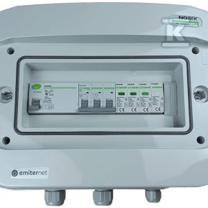 Rozdzielnica AC hermetyczna IP65 EMITER z ogranicznikiem przepięć AC Noark typ 1+2, 50A 3-F EM-316N_AC Rozdzielnica AC hermetyczna IP65 EMITER z ogranicznikiem przepięć AC Noark typ 1+2, 50A 3-F EM-316N_AC
