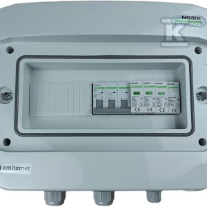 Rozdzielnica AC hermetyczna IP65 EMITER z ogranicznikiem przepięć AC Noark typ 1+2, 40A 3-F EM-50N_AC Rozdzielnica AC hermetyczna IP65 EMITER z ogranicznikiem przepięć AC Noark typ 1+2, 40A 3-F EM-50N_AC