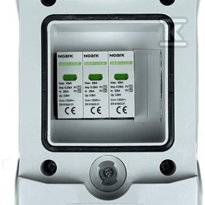 Rozdzielnica DC hermetyczna IP65 EMITER z ogranicznikiem przepięć DC Noark 1000V typu 1+2, 1x MPPT EM-5N_DC Rozdzielnica DC hermetyczna IP65 EMITER z ogranicznikiem przepięć DC Noark 1000V typu 1+2, 1x MPPT EM-5N_DC
