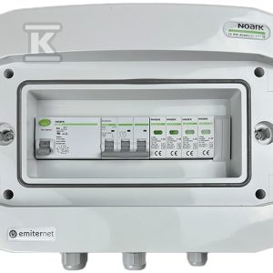 Rozdzielnica AC hermetyczna IP65 EMITER z ogranicznikiem przepięć AC Noark typ 2, 40A 3-F EM-749N_AC Rozdzielnica AC hermetyczna IP65 EMITER z ogranicznikiem przepięć AC Noark typ 2, 40A 3-F EM-749N_AC