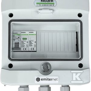 Rozdzielnica AC hermetyczna IP65 EMITER z ogranicznikiem przepięć AC Noark typ 1+2, 20A 1-F EM-95N_AC Rozdzielnica AC hermetyczna IP65 EMITER z ogranicznikiem przepięć AC Noark typ 1+2, 20A 1-F EM-95N_AC