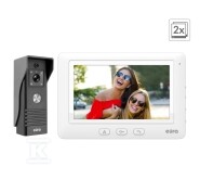 Wideodomofon "EURA" VDP-45A3 "ALPHA" biały dwa monitory kolor 7" obsługa 1 wejścia A31A144 - obrazek 1