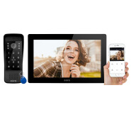 Wideodomofon „EURA” VDP-86A3 – czarny, 10″, WiFi, otwieranie 2 wejść, szyfrator, czytnik zbliżeniowy, AHD, Tuya A31A187