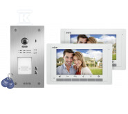 Wideodomofon "EURA" VDP-70A5/P WHITE "2EASY" - dwurodzinny, 2x LCD 7", biały, czytnik zbliżeniowy Unique 125 kHz, podtynkowy A51A172 - obrazek 1