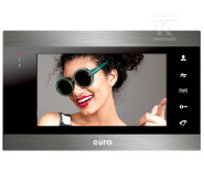 Monitor "EURA" VDA-01C5 - czarny, LCD 7", AHD, pamięć obrazów C53A102 - obrazek 1