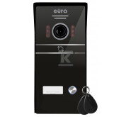 Kaseta zewnętrzna wideodomofonu "EURA" VDA-61C5 -jednorodzinna, czarna, kamera 1080p., czytnik RFID, natynk C53A161 - obrazek 1
