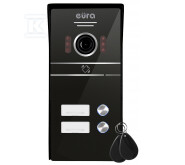 Kaseta zewnętrzna wideodomofonu "EURA" VDA-62C5 - dwurodzinna, czarna, kamera 1080p., czytnik RFID, natynk C53A162 - obrazek 1