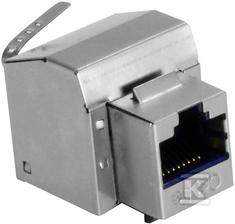 Gniazdo teleinformatyczne RJ45 STP kat.5e keystone niebieskie 25x21x39mm złącze IDC-LSA DCN/FA-682MKSF-8-C5E - obrazek 1