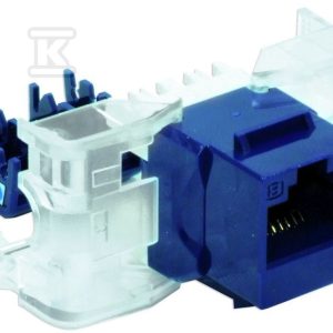 Gniazdo teleinformatyczne RJ45 UTP kat.5e beznarzędziowe, keystone niebieski DCN/FA-S682MK-8-C5E Gniazdo teleinformatyczne RJ45 UTP kat.5e beznarzędziowe, keystone niebieski DCN/FA-S682MK-8-C5E