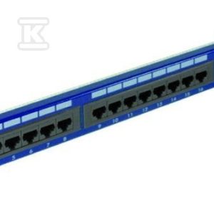 Panel 19″, 24xRJ45 UTP kategorii 6 (1U) z półką, niebieski DCN/PPFA-951K-248-C6 Panel 19″, 24xRJ45 UTP kategorii 6 (1U) z półką, niebieski DCN/PPFA-951K-248-C6