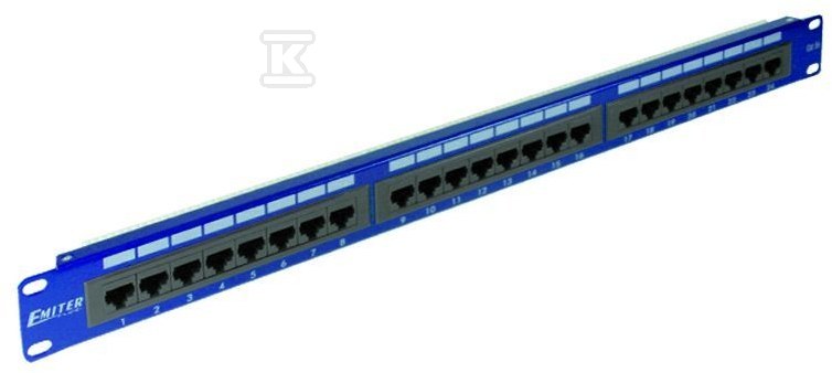 Panel 19", 24xRJ45 UTP kategorii 6 (1U) z półką, niebieski DCN/PPFA-951K-248-C6 - obrazek 1