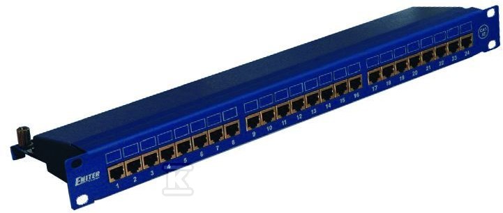 Panel 19", 24xRJ45 STP kategorii 5e (1U) niebieski DCN/PPFA674BKS248C5E - obrazek 1