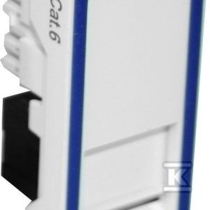 Gniazdo teleinformatyczne RJ45 UTP kat.6 z adapterem, 1-modułowe białe, niskie DCN/TS-868K-8-C6 Gniazdo teleinformatyczne RJ45 UTP kat.6 z adapterem, 1-modułowe białe, niskie DCN/TS-868K-8-C6