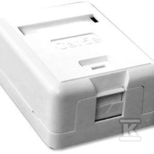 Gniazdo natynkowe UTP 1xRJ45 kategorii 5E 43x27x60mm ze złączem typ IDC-LSA DC/FA-851AK-18-C5E Gniazdo natynkowe UTP 1xRJ45 kategorii 5E 43x27x60mm ze złączem typ IDC-LSA DC/FA-851AK-18-C5E