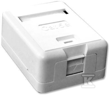 Gniazdo natynkowe UTP 1xRJ45 kategorii 5E 43x27x60mm ze złączem typ IDC-LSA DC/FA-851AK-18-C5E