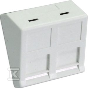 Adapter dwumodułowy kątowy 45x45mm dla 2xRJ45 lub 2xRJ12 do gniazd kat. 6A beznarzędziowych DC/SIP-30AIN2 Adapter dwumodułowy kątowy 45x45mm dla 2xRJ45 lub 2xRJ12 do gniazd kat. 6A beznarzędziowych DC/SIP-30AIN2