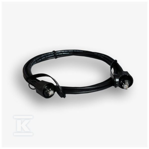 Kabel krosowy przemysłowy EmiterNet FTP kat. 6 czarny 2m EM/IPXX-PC-FTP6-2M