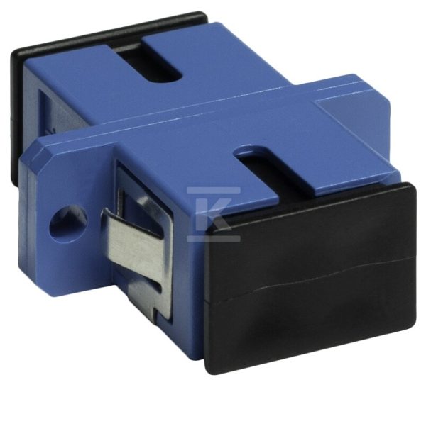 Adapter SC SM simplex niebieski (z flanszą) EM/ADSCUPCSMSX