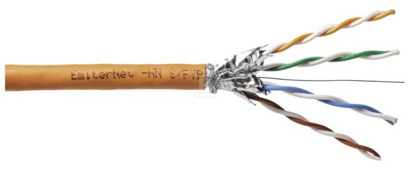 Kabel Emiter Net SFTP (S/FTP) kat 7 1000MHz, drut 4 x2 x 23AWG, LSZH-FR K/EMITERNET-SFTP7LS0H.
