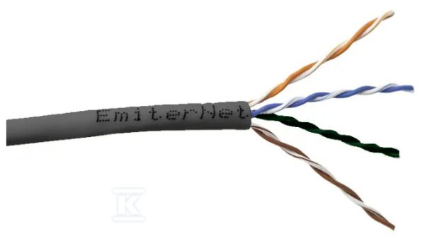Kabel Emiter Net U/UTP kat. 5e 350 MHz B2ca LS0H, drut 4 x 2 x 24 AWG K/EMITERNET-UTP5ELS0HB2CA-STD.